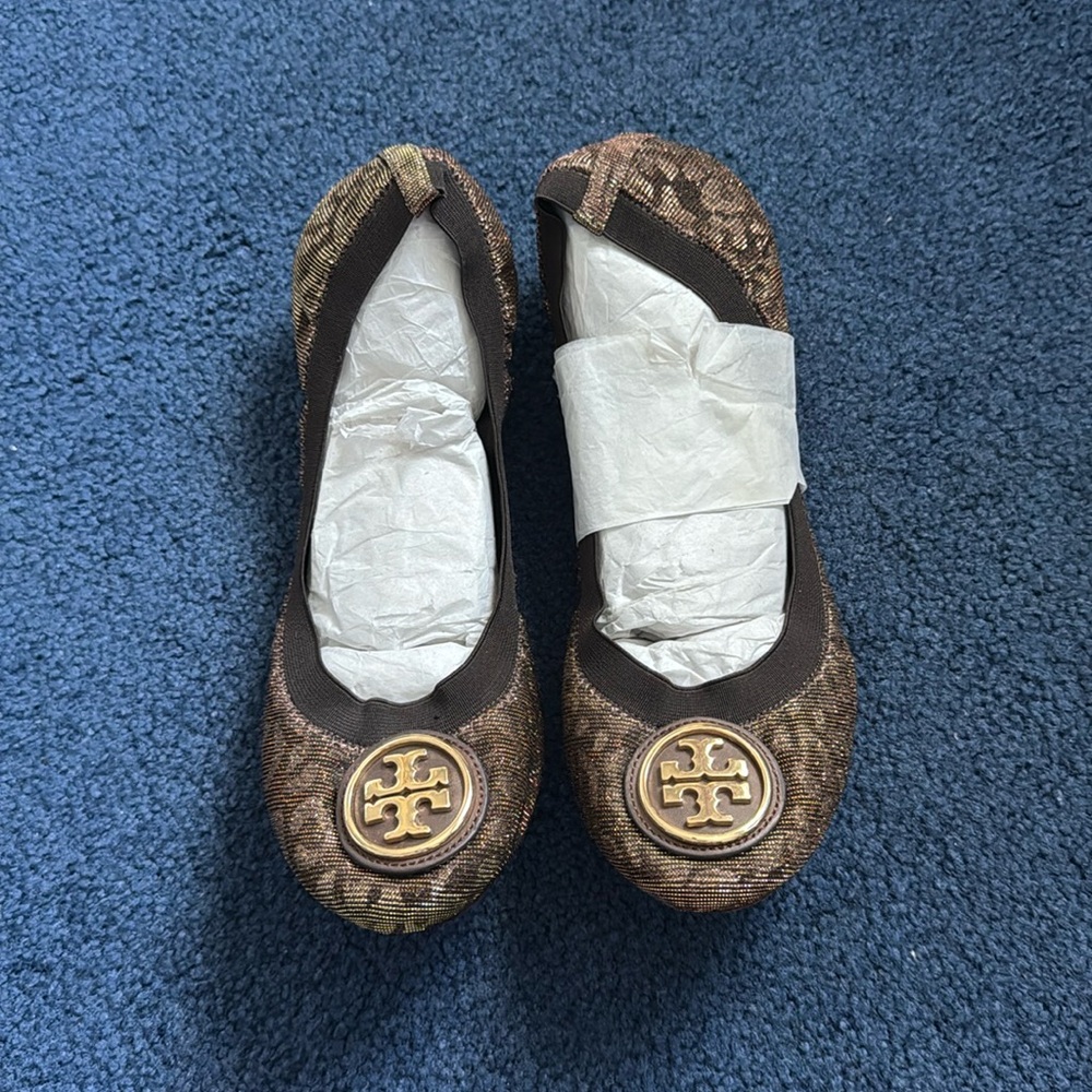 New Tory Burch Leopard Flats - 9.5